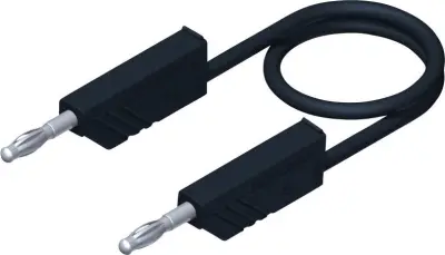 SKS Hirschmann CO MLN 50/2,5 merilni vod [lamelni vtič 4mm - lamelni vtič 4 mm] 0.5 m črna 4mm PVC-merilni kabel, 2,5 mmË> 934061100 SKS Hirschmann