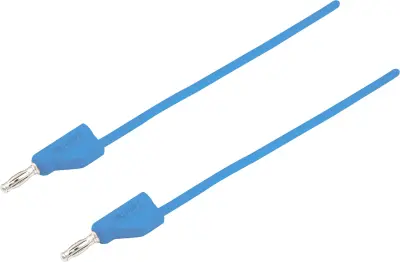 Merilni kabel [vtikač 4 mm - vtikač 4 mm] 1.5 m modre barve VOLTCRAFT MSB-300 zložljiv drug v drugega