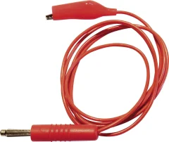Schnepp 139769 merilni kabel [lamelni vtič 4 mm - krokodil sponka] 1.00 m rdeča 1 kos