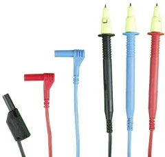 Varnostni merilni kabel-set [testna konica - vtič 4 mm] črne\, modre\, rdeče barve Gossen Metrawatt KS29