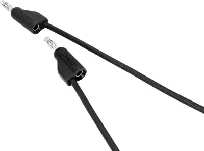 Merilni kabel [4 mm-vtikač - 4 mm-vtikač] 1 m črne barve VOLTCRAFT