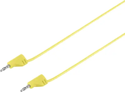 VOLTCRAFT MSB-200 merilni vod lamelni vtič 2 mm lamelni vtič 2 mm 0.60 m rumena 1 kos