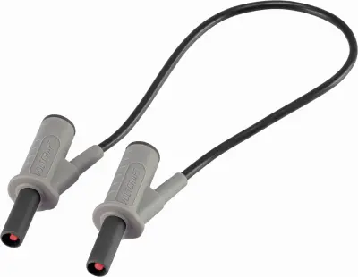 Visokofleksibilni varnostni merilni kabel [lamelni vtič 4 mm - lamelni vtič 4 mm] 0.25 m črne barve MSB-501 10 A