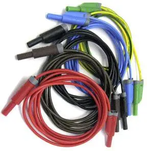 Set testnega svinčnika\, barvan\, 5 x 2m\, z varnostnim čepom na obeh straneh HT Instruments KIT TLS-5 set merilnih vodov     1 kos