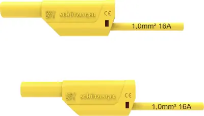 Schützinger VSFK 8500 / 1 / 50 / GE varnostni merilni kabel 4 mm moški konektor 4 mm moški konektor 50.00 cm rumena 1 kos