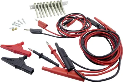 Schnepp 354 000062 varnostni merilni kabel\, komplet testna špica\, krokodil sponka\, 4 mm moški konektor 4 mm moški konektor  črna\, rdeča 1 set