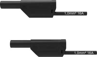 Schützinger VSFK 8700 / 1 / 200 / SW varnostni merilni kabel 4 mm moški konektor 4 mm moški konektor 200.00 cm črna 1 kos