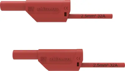 Schützinger VSFK 8500 / 2.5 / 100 / RT varnostni merilni kabel 4 mm moški konektor 4 mm moški konektor 100.00 cm rdeča 1 kos