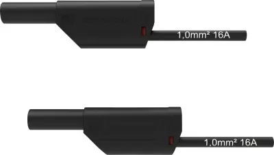 Schützinger VSFK 8500 / 1 / 100 / SW varnostni merilni kabel 4 mm moški konektor 4 mm moški konektor 100.00 cm črna 1 kos