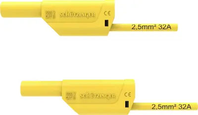 Schützinger VSFK 8700 / 2.5 / 200 / GE varnostni merilni kabel 4 mm moški konektor 4 mm moški konektor 200.00 cm rumena 1 kos