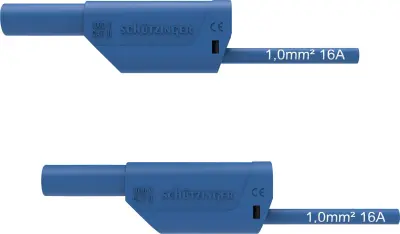 Schützinger VSFK 8700 / 1 / 200 / BL varnostni merilni kabel 4 mm moški konektor 4 mm moški konektor 200.00 cm modra 1 kos