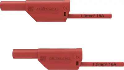 Schützinger VSFK 8500 / 1 / 100 / RT varnostni merilni kabel 4 mm moški konektor 4 mm moški konektor 100.00 cm rdeča 1 kos