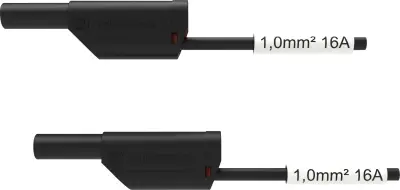 Schützinger VSFK 8500 / SIL1 / 200 / SW varnostni merilni kabel 4 mm moški konektor 4 mm moški konektor 200.00 cm črna 1 kos
