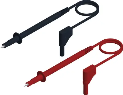 SKS Hirschmann PL 2600 SIL S W SET varnostni merilni kabel\, komplet 4 mm moški konektor 4 mm moški konektor 1.00 m rdeča\, črna 1 kos