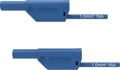 Schützinger VSFK 8700 / 1 / 50 / BL varnostni merilni kabel 4 mm moški konektor 4 mm moški konektor 50.00 cm modra 1 kos