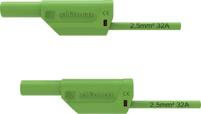 Schützinger VSFK 8500 / 2.5 / 100 / GN varnostni merilni kabel 4 mm moški konektor 4 mm moški konektor 100.00 cm zelena 1 kos