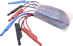 Schnepp 354 000059 varnostni merilni kabel\, komplet [banana moški konektor 4 mm - banana moški konektor 4 mm] 1.00 m črna\, rdeča\, modra 1 set