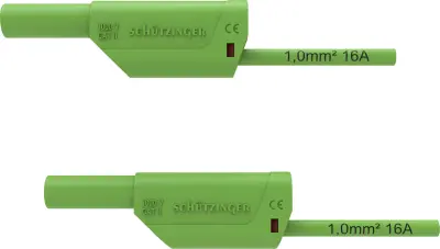 Schützinger VSFK 8500 / 1 / 50 / GN varnostni merilni kabel 4 mm moški konektor 4 mm moški konektor 50.00 cm zelena 1 kos