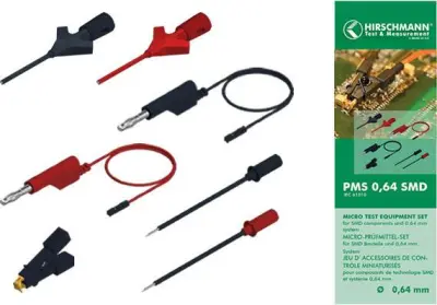 SKS Hirschmann PMS 0\,64 SMD set merilnih vodov    črna\, rdeča 1 kos