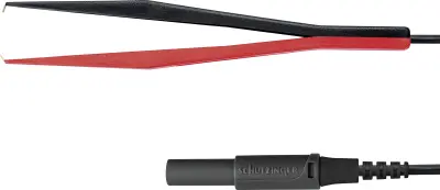 Schützinger KML 7848 Au / PZ / 150 / SW merilni vod moški konektor 4 mm Kelvin sponka  črna 1 kos