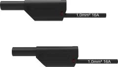 Schützinger VSFK 8500 / 1 / 200 / SW varnostni merilni kabel [4 mm moški konektor - 4 mm moški konektor] 200.00 cm črna 1 kos