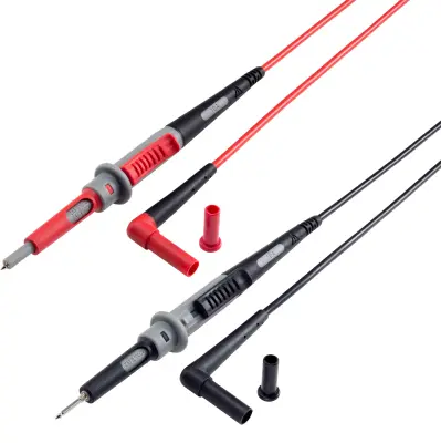 VOLTCRAFT MS-4PS varnostni merilni kabel 4 mm varnostni vtič testna špica 1.00 m črna\, rdeča 1 kos