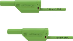 Schützinger VSFK 8500 / 1 / 100 / GN varnostni merilni kabel [4 mm moški konektor - 4 mm moški konektor] 100.00 cm zelena 1 kos