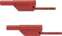 Schützinger VSFK 8700 / 2.5 / 100 / RT varnostni merilni kabel [4 mm moški konektor - 4 mm moški konektor] 100.00 cm rdeča 1 kos
