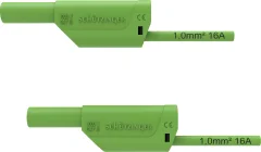 Schützinger VSFK 8700 / 1 / 50 / GN varnostni merilni kabel [4 mm moški konektor - 4 mm moški konektor] 50.00 cm zelena 1 kos