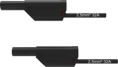 Schützinger VSFK 8500 / 2.5 / 50 / SW varnostni merilni kabel [4 mm moški konektor - 4 mm moški konektor] 50.00 cm črna 1 kos