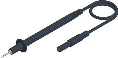 SKS Hirschmann PL 2700 S sw merilni vod testna špica 4 mm moški konektor 1.00 m črna 1 kos