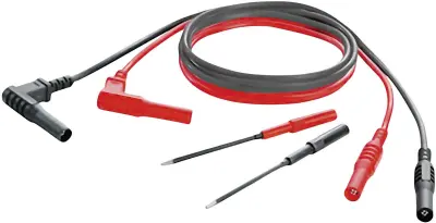Komplet varnostnih merilnih kablov Weidmüller PS_ZQV_SET [ lamelni vtič 4 mm - lamelni vtič 4 mm]\, 1 m\, črne barve\, rdeče barve
