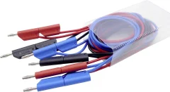 Schnepp 354 000060 merilni kabel\, komplet [banana moški konektor 4 mm - banana moški konektor 4 mm] 1.00 m črna\, rdeča\, modra 1 set