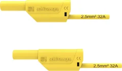 Schützinger VSFK 8700 / 2.5 / 100 / GE varnostni merilni kabel [4 mm moški konektor - 4 mm moški konektor] 100.00 cm rumena 1 kos