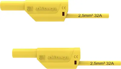Schützinger VSFK 8500 / 2.5 / 50 / GE varnostni merilni kabel 4 mm moški konektor 4 mm moški konektor 50.00 cm rumena 1 kos