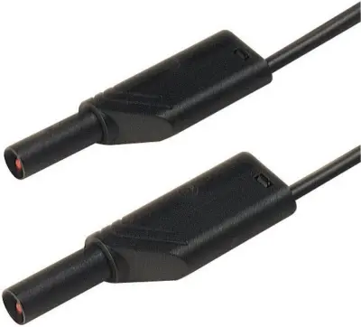 4 mm safety test lead\, silicone\, 2x stackabler plugs\, 200 cm