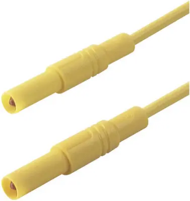 4 mm safety test lead\, silicone\, 2x plugs straight\, 200 cm