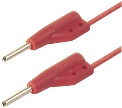2 mm test lead\, on both sides stackable plugs\, 50 cm