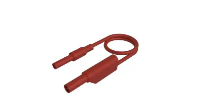 SKS Hirschmann MAL S WS-B 100/2\,5  rt varnostni merilni kabel 4 mm varnostna vtičnica 4 mm varnostni vtič\, z možnostjo zlaganja 100 cm rdeča 1 kos