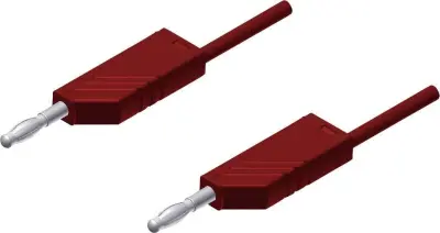 4mm PVC-test lead\, on both sides stackable plugs\, 2\,5mm²\, 200 cm Merilni kabel 2m rdeča\, SKS Hirschmann MLN 200/2\,5 934066101