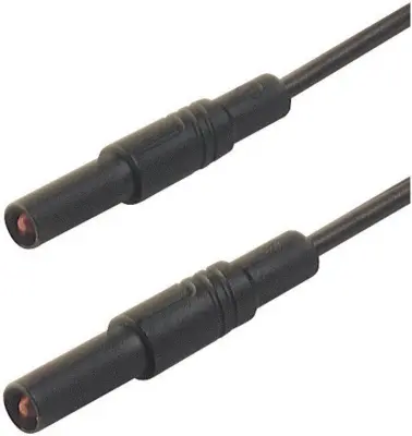 4 mm safety test lead\, 2x straight plugs\, 2\,5 mm²\, 100 cm