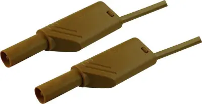 4 mm safety test lead\, 2x stackable plugs\, 2\,5 mm²\, 50 cm