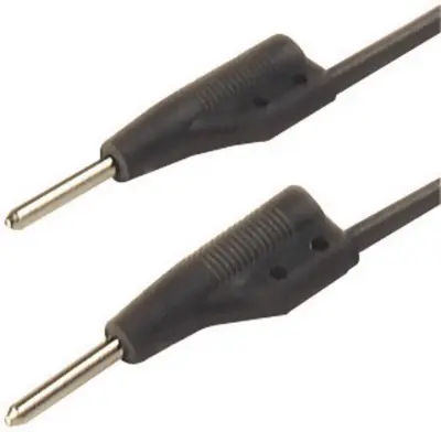 2 mm test lead\, on both sides stackable plugs\, 25 cm