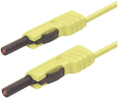 Merilni kabel Hirschmann\, [lamelni vtič 4 mm - lamelni vtič 4 mm]\, 1 m\, rumena\, MLB 100/1 V ge