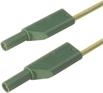 4 mm safety test lead\, 2x stackable plugs\, 2\,5 mm²\, 100 cm