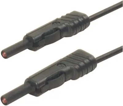 Merilni kabel Hirschmann\, [lamelni vtič 4 mm - lamelni vtič 4 mm]\, 2 m\, črna\, MLB 200/1 V sw