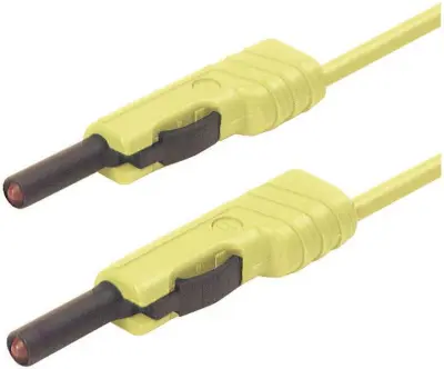 4 mm test lead\, contact-protected\, stackable\, 25 cm