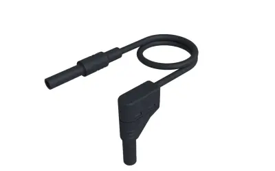 SKS Hirschmann MAL S WG-B 100/2\,5  sw varnostni merilni kabel 4 mm varnostni vtič 4 mm varnostni vtič 100 cm črna 1 kos
