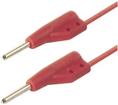 2 mm test lead\, on both sides stackable plugs\, 25 cm