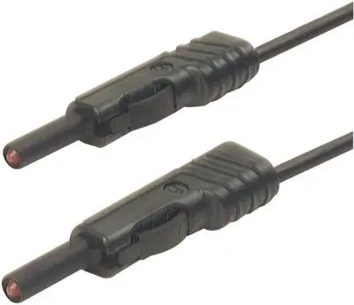 Merilni kabel Hirschmann\, [lamelni vtič 4 mm - lamelni vtič 4 mm]\, 1 m\, črna\, MLB 100/1 V sw
